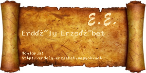 Erdély Erzsébet névjegykártya
