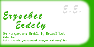 erzsebet erdely business card